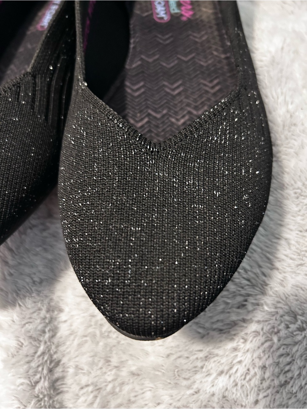 Skechers sparkly pointed toe flats